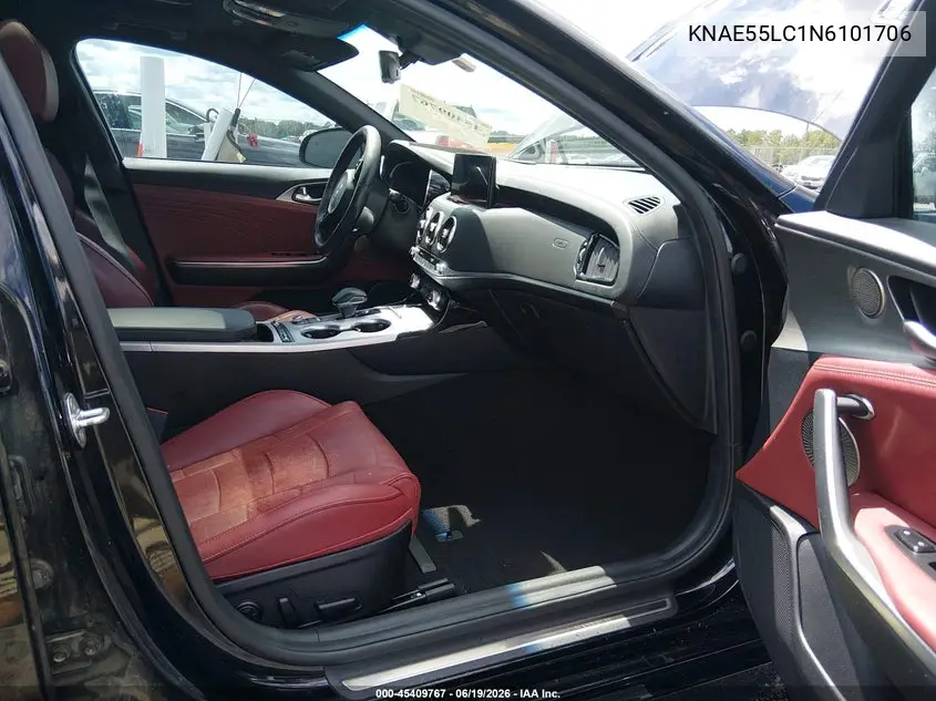 2022 Kia Stinger Gt2 VIN: KNAE55LC1N6101706 Lot: 45409767