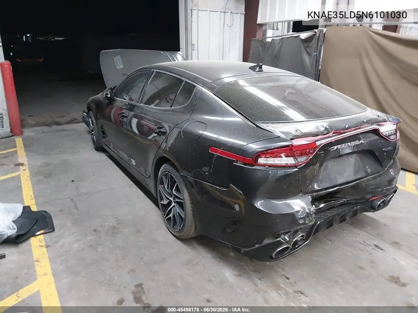 2022 Kia Stinger Gt-Line VIN: KNAE35LD5N6101030 Lot: 45498178