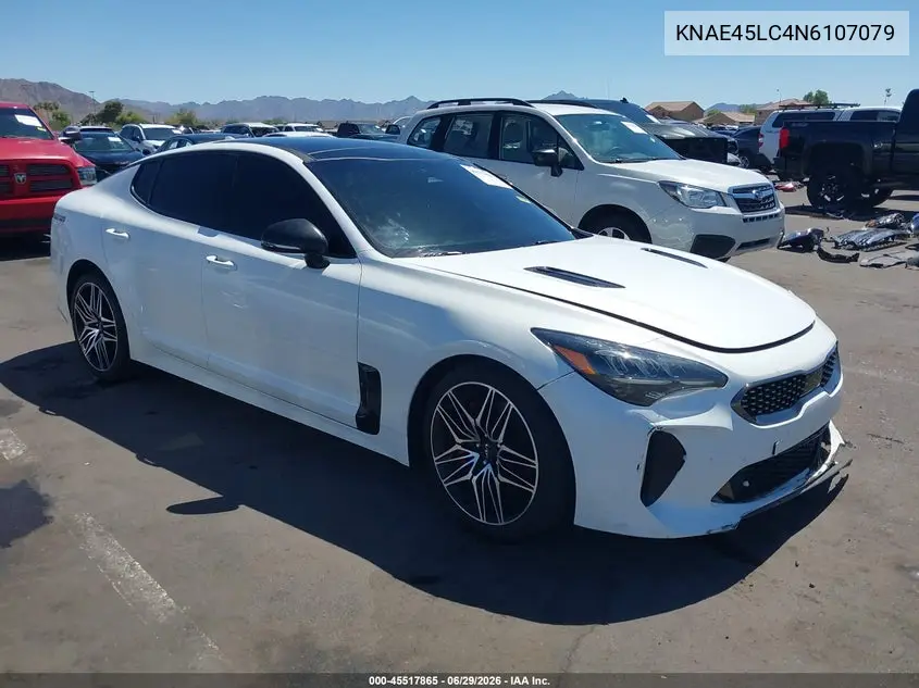 2022 Kia Stinger Gt1 VIN: KNAE45LC4N6107079 Lot: 45517865