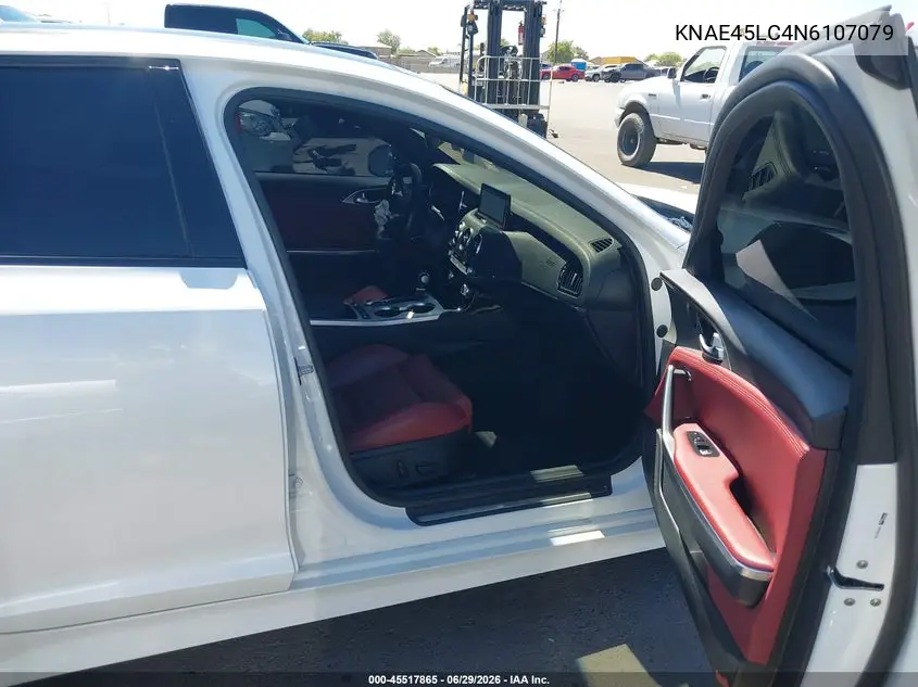 2022 Kia Stinger Gt1 VIN: KNAE45LC4N6107079 Lot: 45517865