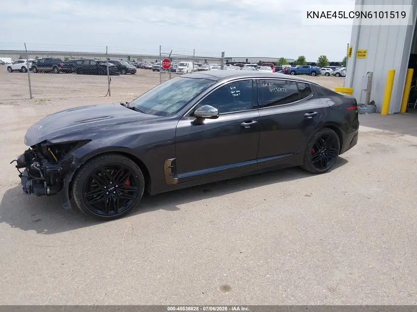 2022 Kia Stinger Gt1 VIN: KNAE45LC9N6101519 Lot: 45536828