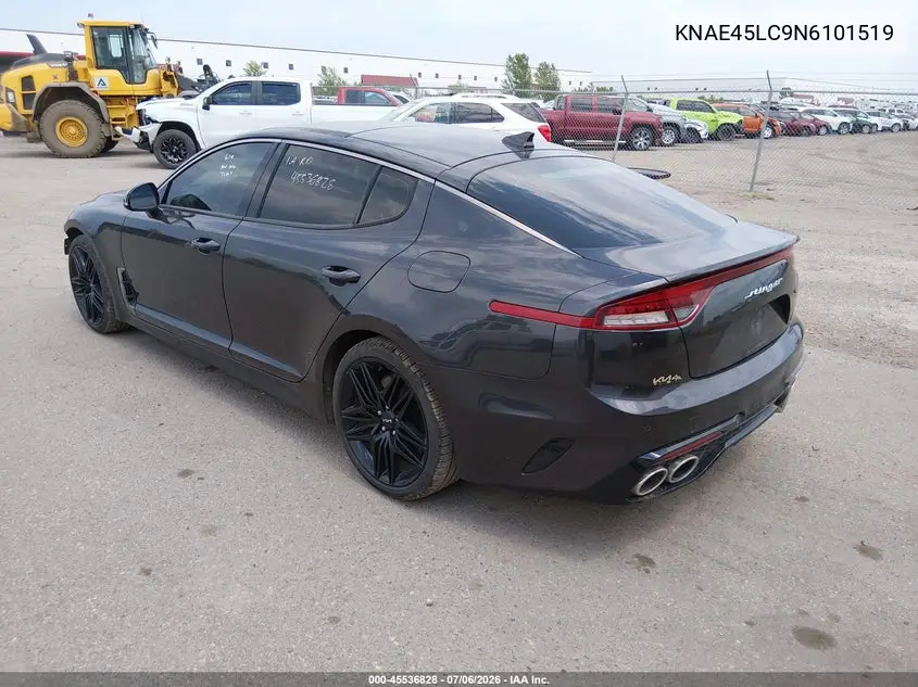 2022 Kia Stinger Gt1 VIN: KNAE45LC9N6101519 Lot: 45536828