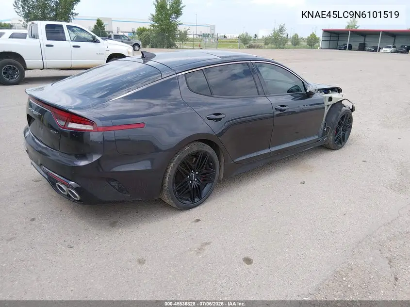 2022 Kia Stinger Gt1 VIN: KNAE45LC9N6101519 Lot: 45536828