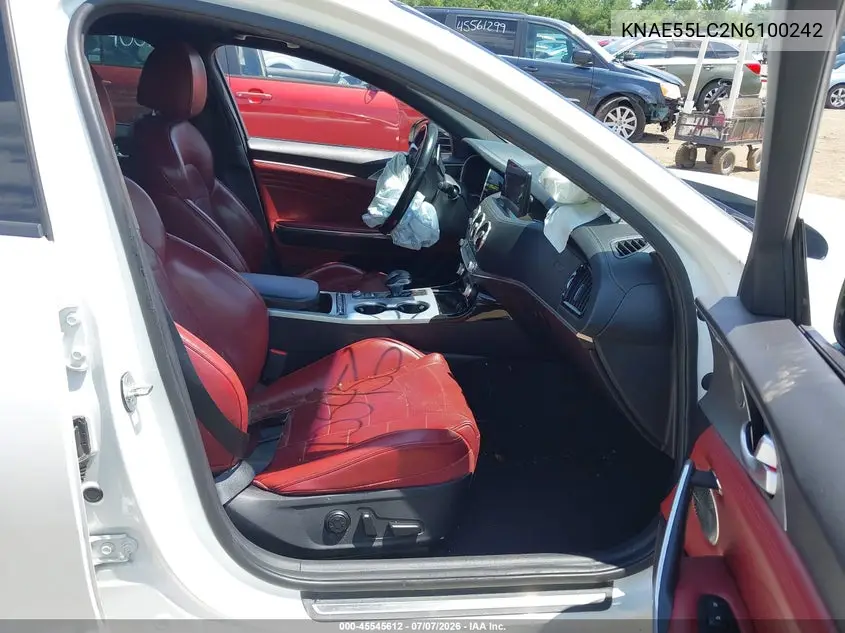2022 Kia Stinger Gt2 VIN: KNAE55LC2N6100242 Lot: 45545612
