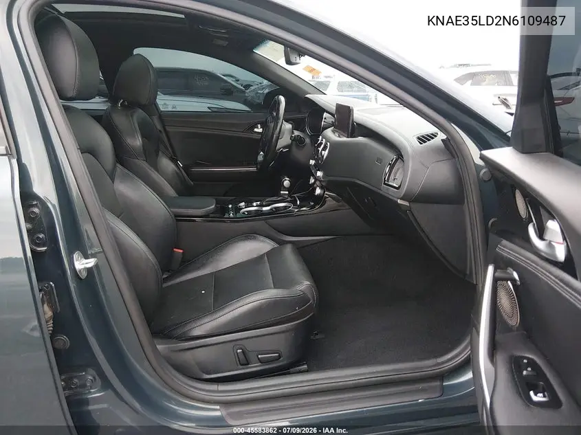 2022 Kia Stinger Gt-Line VIN: KNAE35LD2N6109487 Lot: 45583862