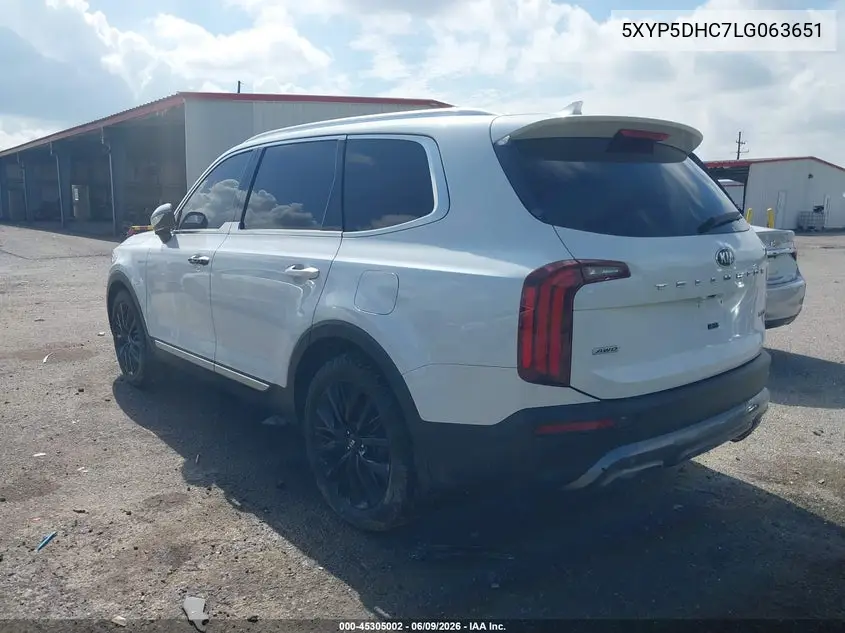 2020 Kia Telluride Sx VIN: 5XYP5DHC7LG063651 Lot: 45305002