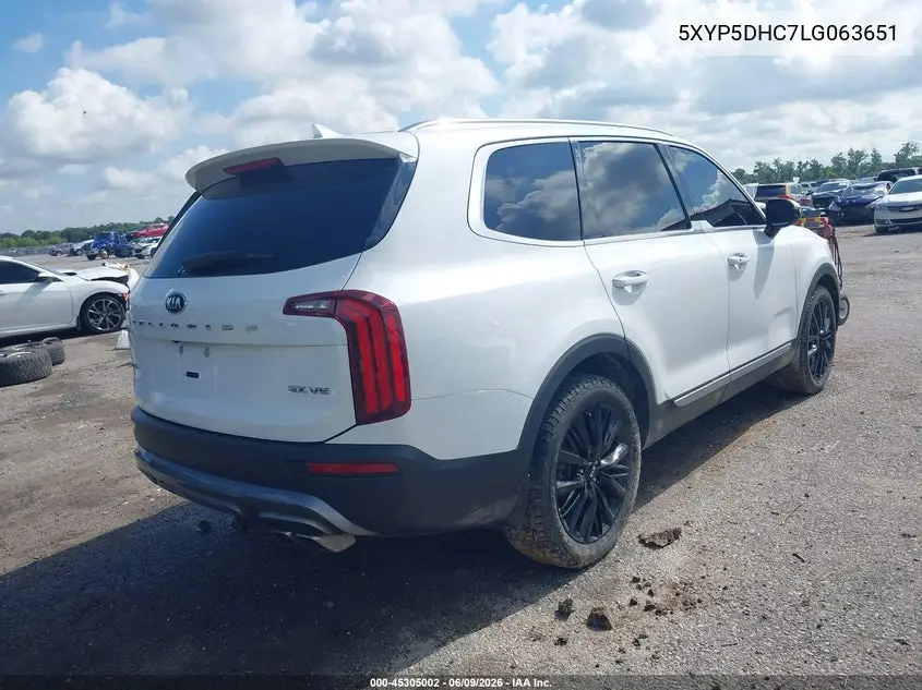 2020 Kia Telluride Sx VIN: 5XYP5DHC7LG063651 Lot: 45305002