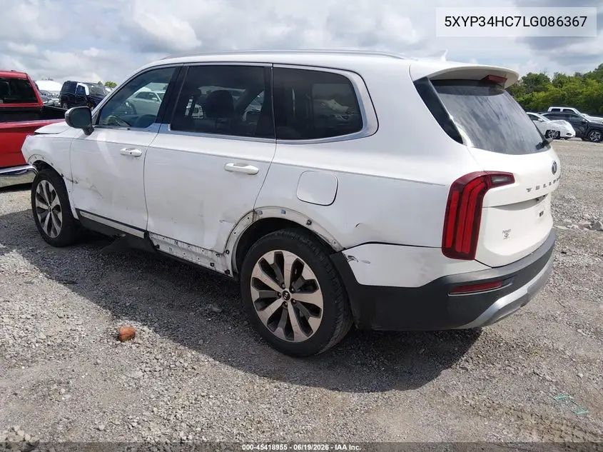 2020 Kia Telluride Ex VIN: 5XYP34HC7LG086367 Lot: 45418955