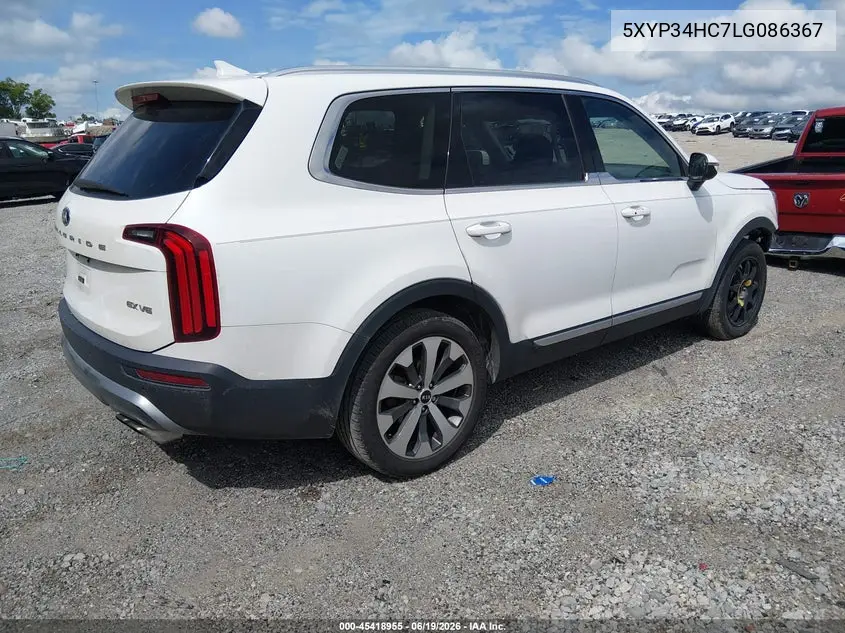 2020 Kia Telluride Ex VIN: 5XYP34HC7LG086367 Lot: 45418955
