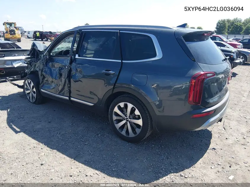 2020 Kia Telluride S VIN: 5XYP64HC2LG036094 Lot: 45537575
