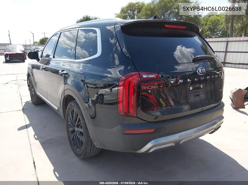 2020 Kia Telluride Sx VIN: 5XYP54HC6LG026638 Lot: 45592856