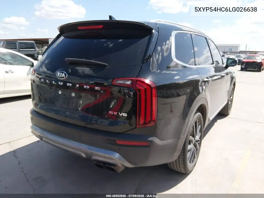 2020 Kia Telluride Sx VIN: 5XYP54HC6LG026638 Lot: 45592856
