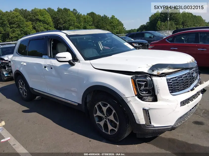 2020 Kia Telluride Ex VIN: 5XYP34HC3LG032015 Lot: 45593436