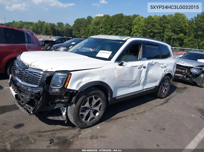 2020 Kia Telluride Ex VIN: 5XYP34HC3LG032015 Lot: 45593436