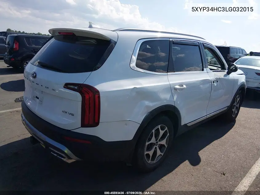 2020 Kia Telluride Ex VIN: 5XYP34HC3LG032015 Lot: 45593436