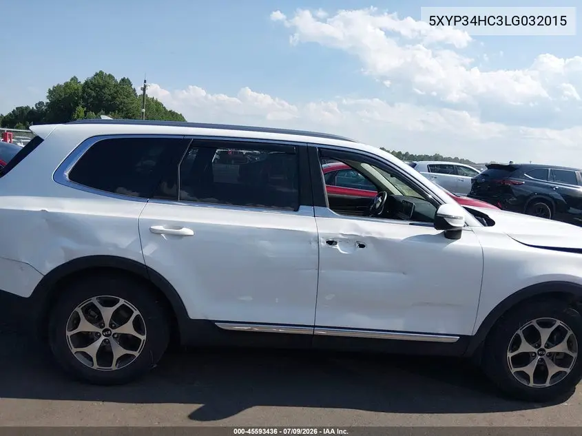 2020 Kia Telluride Ex VIN: 5XYP34HC3LG032015 Lot: 45593436