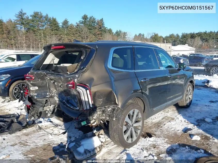 5XYP6DHC0MG151567 2021 Kia Telluride S
