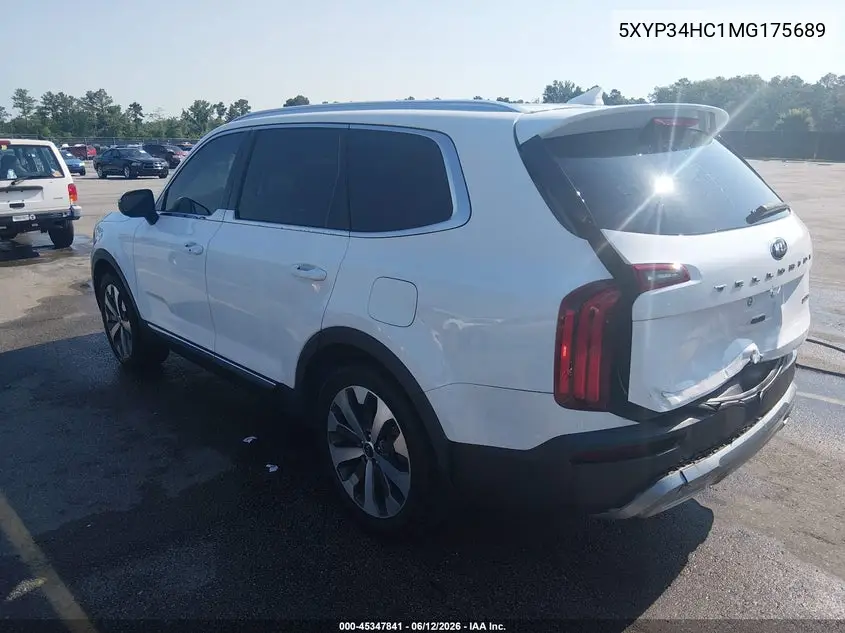2021 Kia Telluride Ex VIN: 5XYP34HC1MG175689 Lot: 45347841