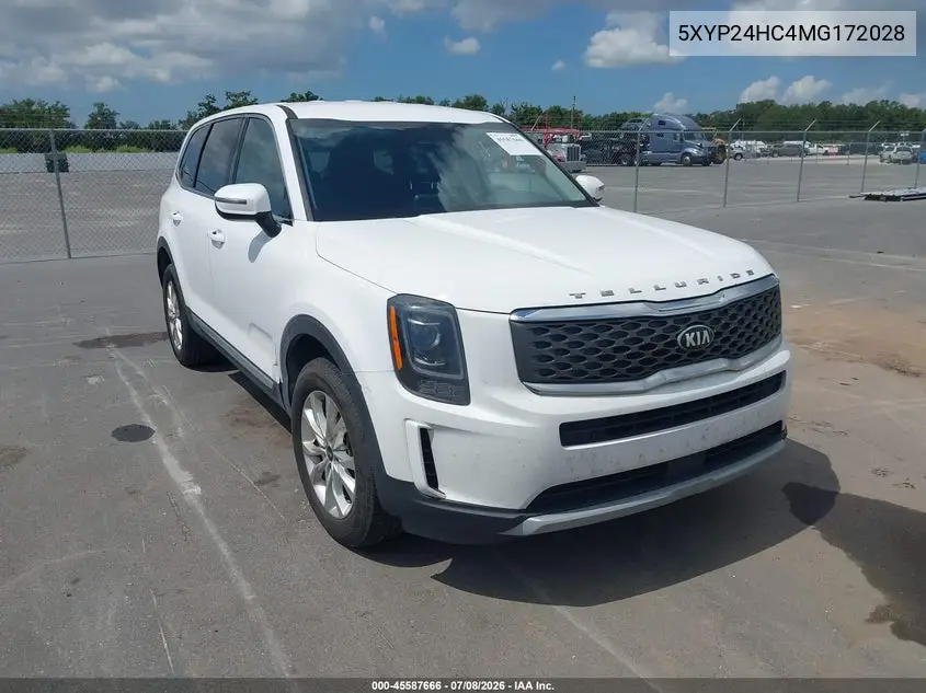 2021 Kia Telluride Lx VIN: 5XYP24HC4MG172028 Lot: 45587666