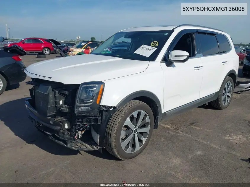 2021 Kia Telluride S VIN: 5XYP6DHCXMG136008 Lot: 45595653