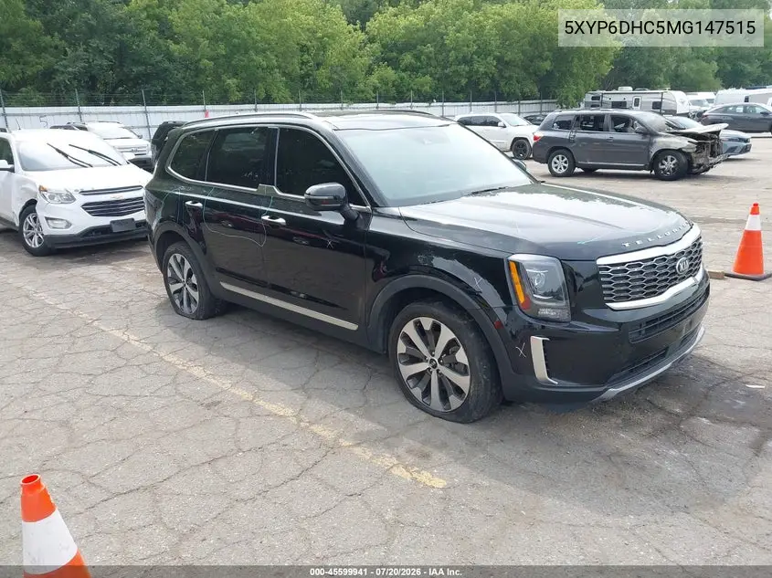 2021 Kia Telluride S VIN: 5XYP6DHC5MG147515 Lot: 45599941