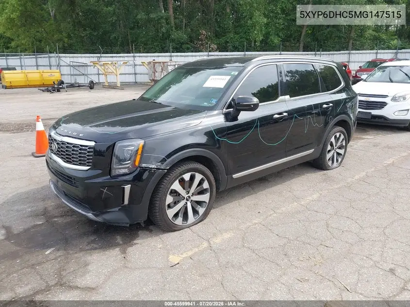 2021 Kia Telluride S VIN: 5XYP6DHC5MG147515 Lot: 45599941