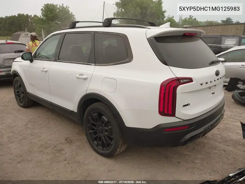 2021 Kia Telluride Sx VIN: 5XYP5DHC1MG125983 Lot: 45602217