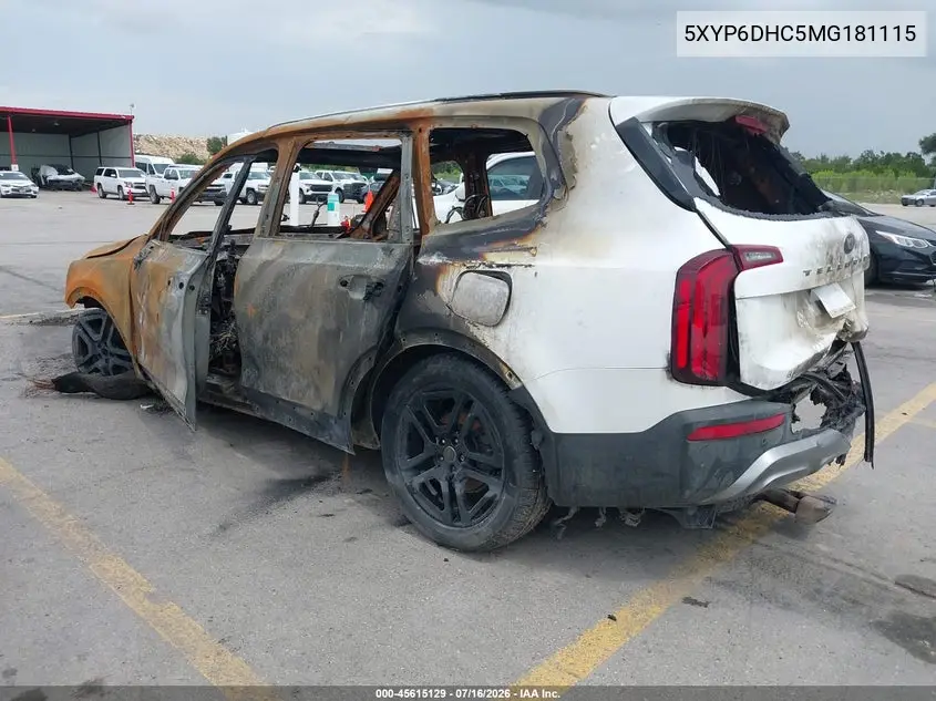 2021 Kia Telluride S VIN: 5XYP6DHC5MG181115 Lot: 45615129