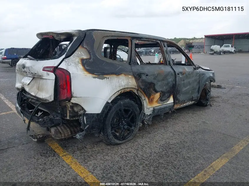 2021 Kia Telluride S VIN: 5XYP6DHC5MG181115 Lot: 45615129