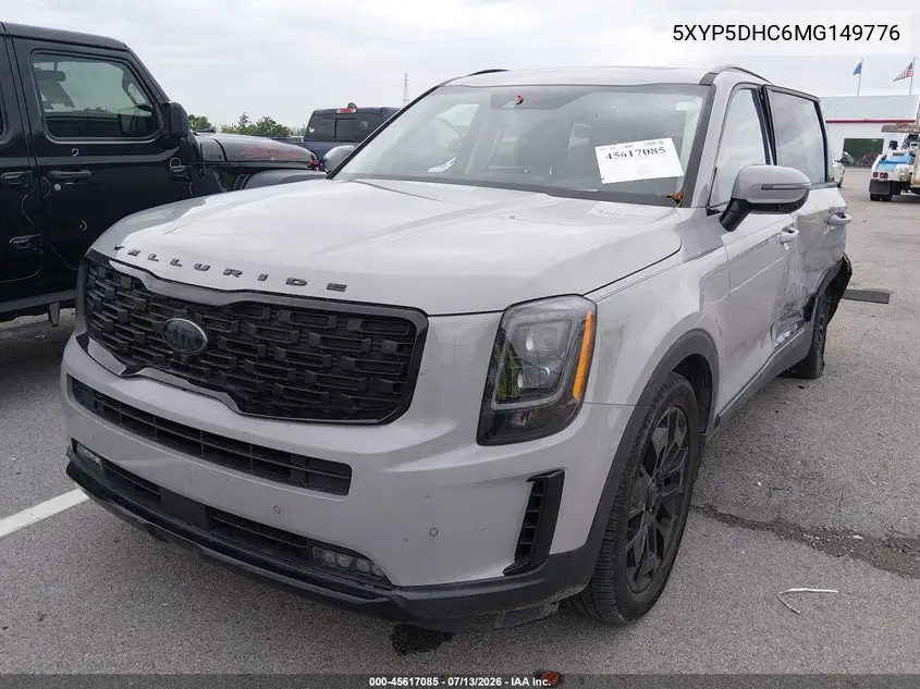 2021 Kia Telluride Sx VIN: 5XYP5DHC6MG149776 Lot: 45617085