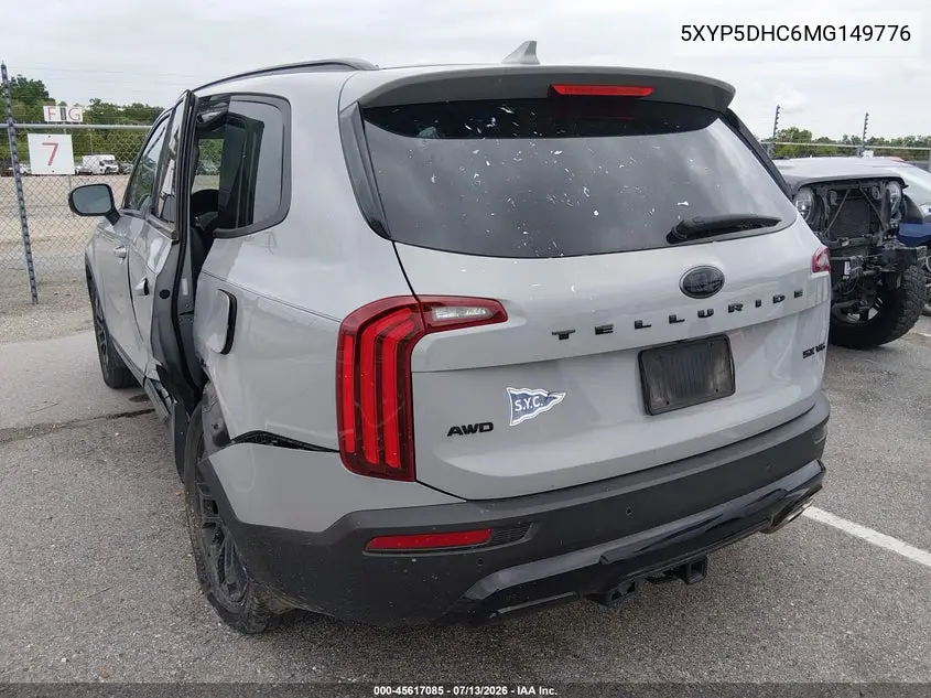2021 Kia Telluride Sx VIN: 5XYP5DHC6MG149776 Lot: 45617085