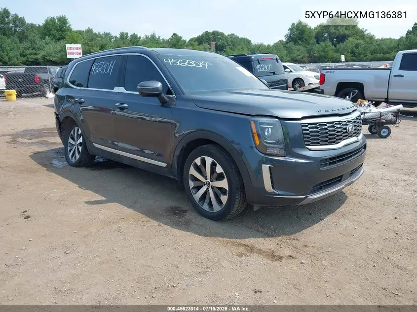 2021 Kia Telluride S VIN: 5XYP64HCXMG136381 Lot: 45623014
