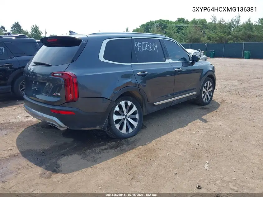 2021 Kia Telluride S VIN: 5XYP64HCXMG136381 Lot: 45623014