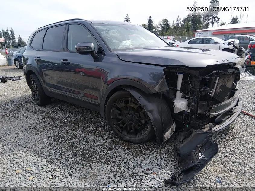 2021 Kia Telluride Sx VIN: 5XYP5DHC8MG175781 Lot: 45671526