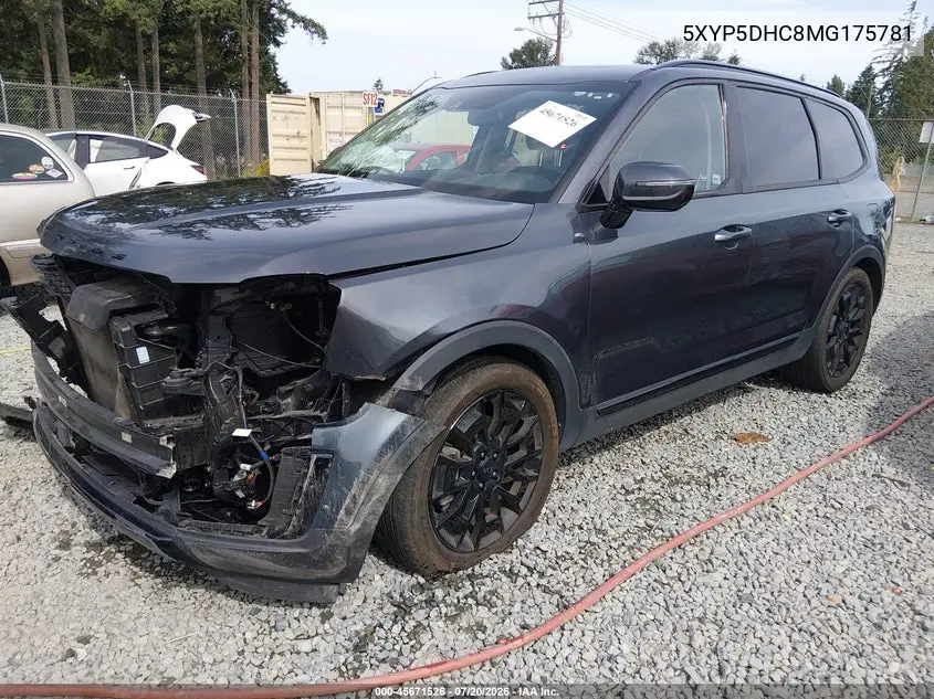 2021 Kia Telluride Sx VIN: 5XYP5DHC8MG175781 Lot: 45671526
