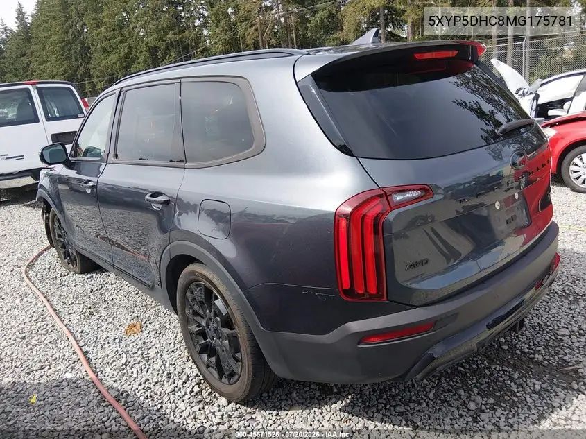 2021 Kia Telluride Sx VIN: 5XYP5DHC8MG175781 Lot: 45671526