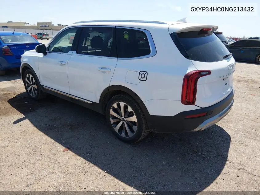 2022 Kia Telluride Ex VIN: 5XYP34HC0NG213432 Lot: 45370909