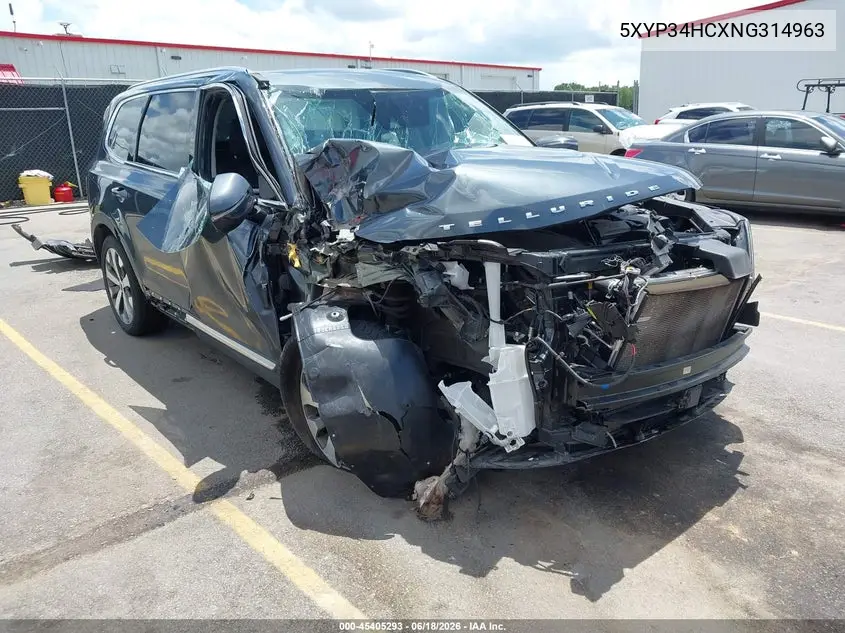 2022 Kia Telluride Ex VIN: 5XYP34HCXNG314963 Lot: 45405293