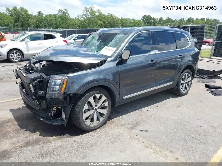 2022 Kia Telluride Ex VIN: 5XYP34HCXNG314963 Lot: 45405293