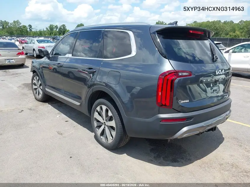 2022 Kia Telluride Ex VIN: 5XYP34HCXNG314963 Lot: 45405293