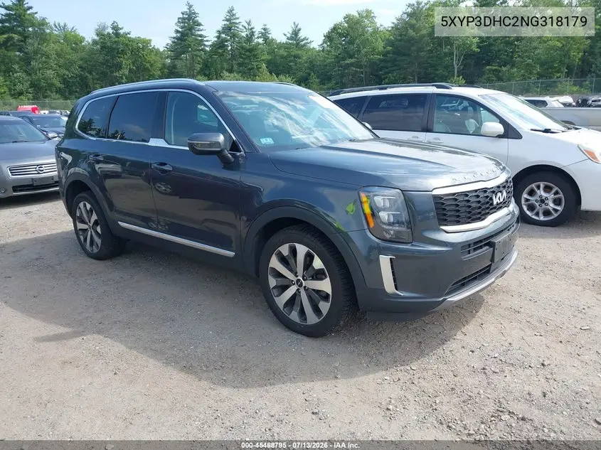 2022 Kia Telluride Ex VIN: 5XYP3DHC2NG318179 Lot: 45468795