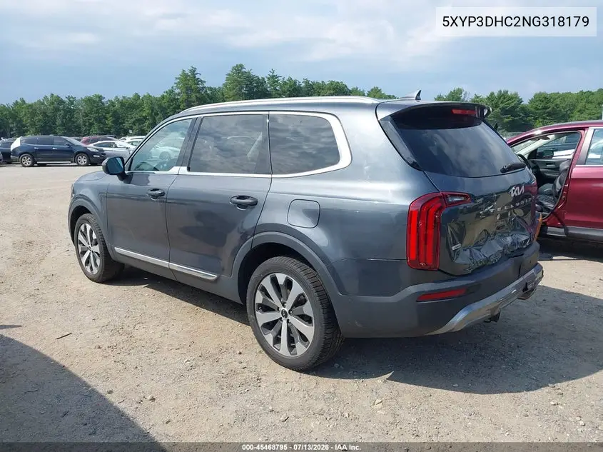 2022 Kia Telluride Ex VIN: 5XYP3DHC2NG318179 Lot: 45468795