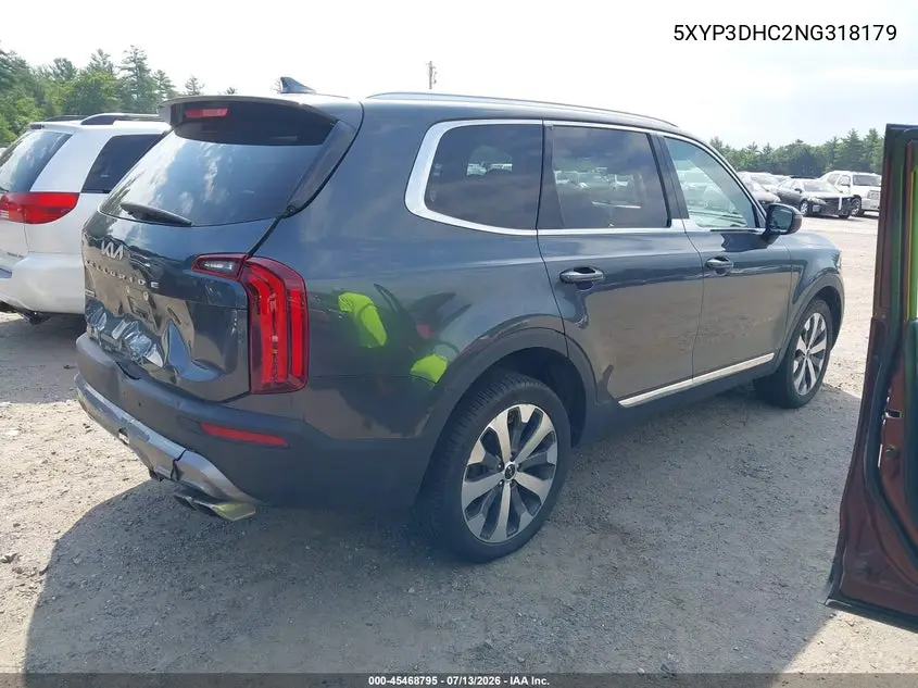 2022 Kia Telluride Ex VIN: 5XYP3DHC2NG318179 Lot: 45468795