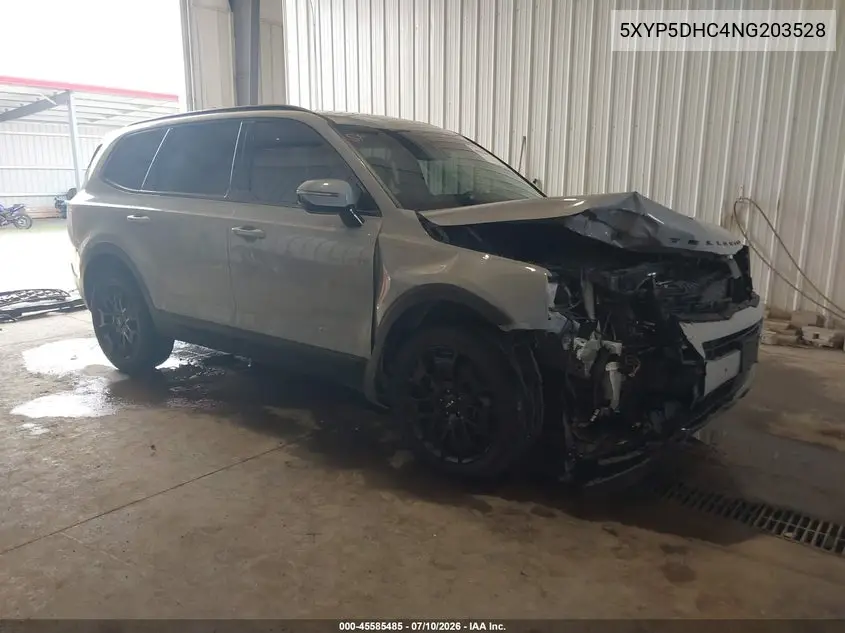 2022 Kia Telluride Sx VIN: 5XYP5DHC4NG203528 Lot: 45585485