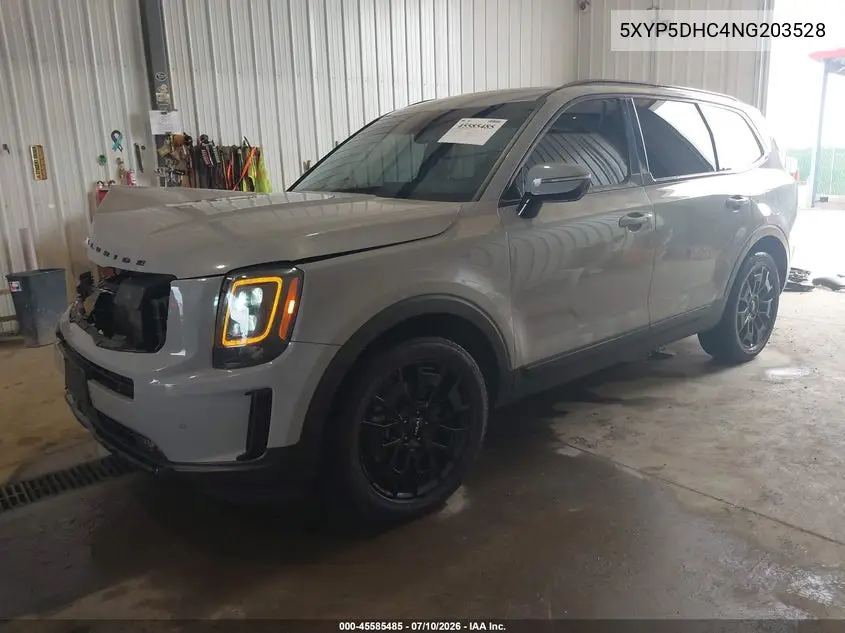 2022 Kia Telluride Sx VIN: 5XYP5DHC4NG203528 Lot: 45585485