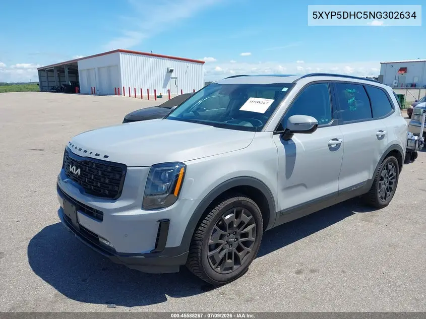 2022 Kia Telluride Sx VIN: 5XYP5DHC5NG302634 Lot: 45588267