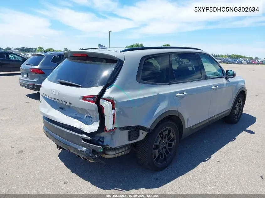 2022 Kia Telluride Sx VIN: 5XYP5DHC5NG302634 Lot: 45588267