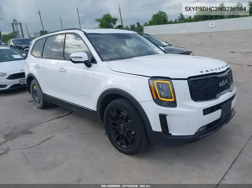 2022 Kia Telluride Sx VIN: 5XYP5DHC2NG236964 Lot: 45599056