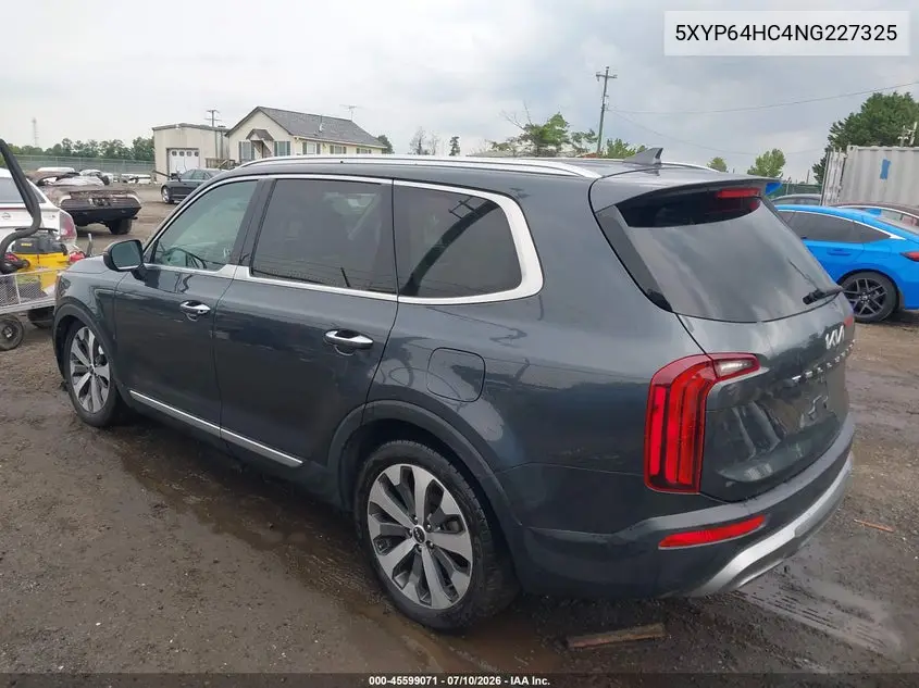 2022 Kia Telluride S VIN: 5XYP64HC4NG227325 Lot: 45599071