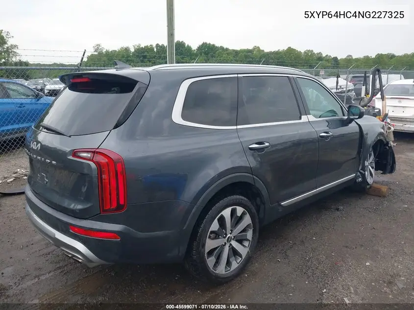 2022 Kia Telluride S VIN: 5XYP64HC4NG227325 Lot: 45599071